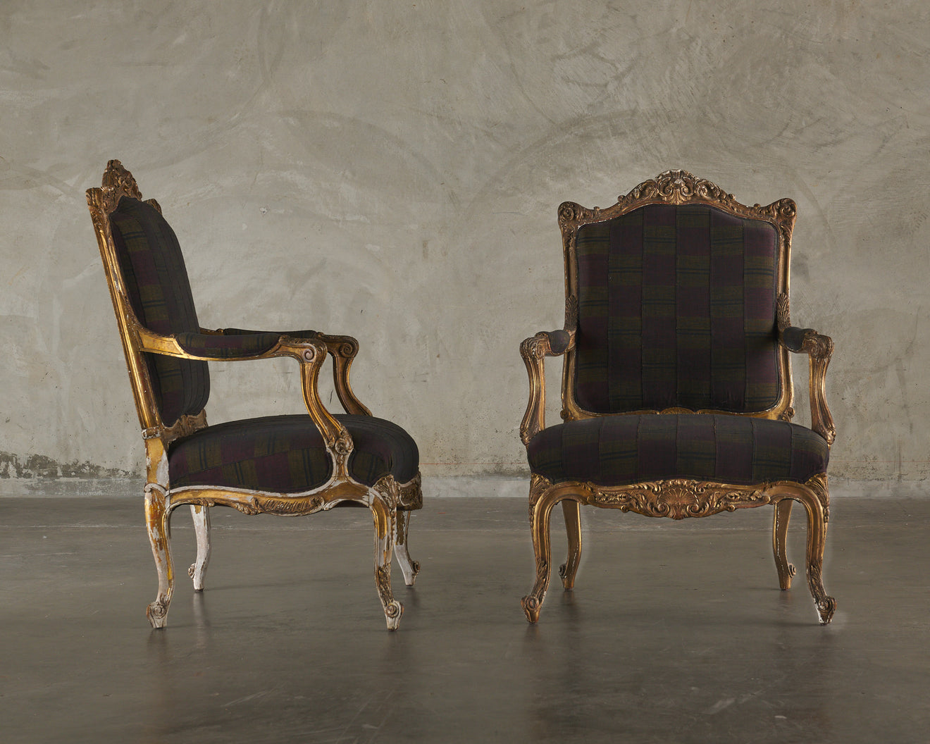 SET OF 4 LOUIS XV FAUTEUIL CHAIRS